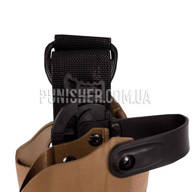 Safariland hip holster for Beretta/FORT 17 with Surefire X300 flashlight, Coyote Brown, FORT, Beretta