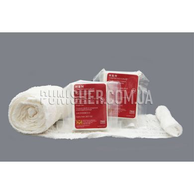H&H Compressed Gauze Bandage for tamponade, White, Gauze for wound packing
