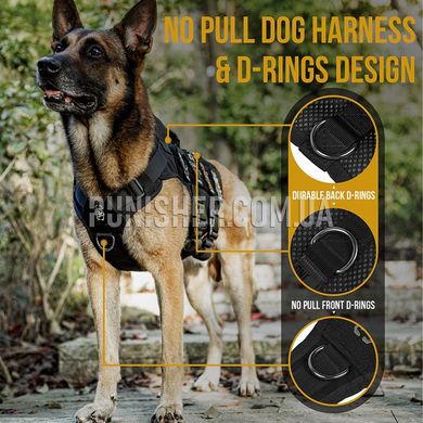 Шлея-жилет OneTigris Aire Mesh Dog Harness для собак, Чорний, Small