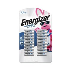 Energizer Ultimate Lithium AA Battery 18 pcs (1.5V), Silver, AA