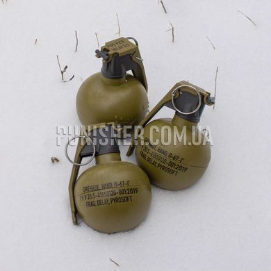Airsoft Grenade Imitation-Training Pyrosoft P-67-G "NATO" with an active bracket, Coyote Brown