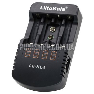 LiitoKala Lii-NL4 Charger for АА/ААА + 9V, Black