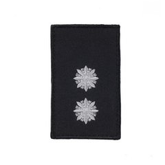 Shoulder-strap Police Lieutenant (pair) with Velcro 10х5cm, Black, Police, Lieutenant