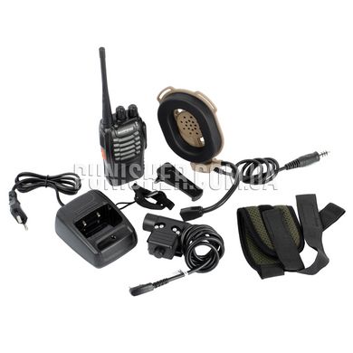 Z-Tactical Bowman Elite II radio set with radio and U94 PTT button for Kenwood, DE