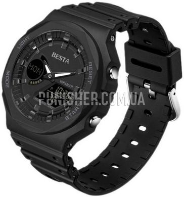 Besta Watch, Black, Alarm, Date, Day of the week, Month, Backlight, Stopwatch, Sports watches