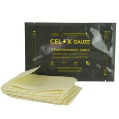 Гемостатический бинт Celox Z-Fold Hemostatic Gauze 7.6см х 3м, Белый, Бинт гемостатический