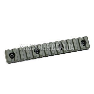 Планка Пикатинни КРУК CRC 9017 на 13 слотов с креплением M-Lok, Olive Drab, M-Lok, Кронштейн