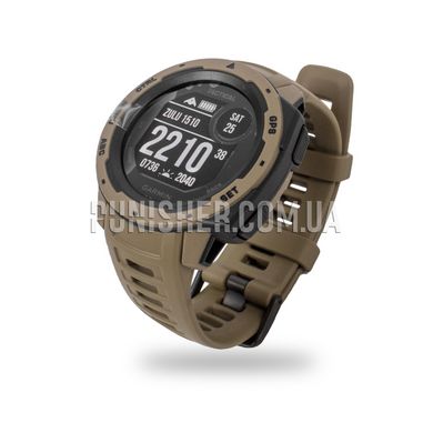Garmin Instinct Tactical GPS Watch, Coyote Tan, Barometer, Alarm, Date, Month, Year, Compass, Pedometer, Backlight, Stopwatch, Fitness tracker, GPS, Jumpmaster, Tactical watch