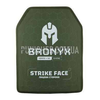 Комплект бронеплит Bronyx CAP6 (НВМПЭ+SiC) 6 класс Large, Olive, Бронепластины, 6, Large, Керамика, Сверхвысокомолекулярный полиэтилен