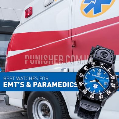 Часы Smith & Wesson EMT Watch, Черный, Дата, Подсветка, Тактические часы
