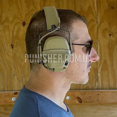 Ops-Core AMP Communication Headset, Connectorized NFMI, Tan, 22