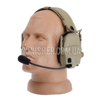 Ops-Core AMP Communication Headset, Connectorized NFMI, Tan, 22