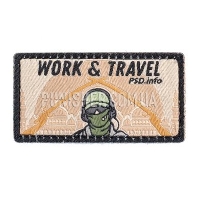 PSDinfo "Work and Travel Baghdad" embroidery Patch, Desert Tan, Textile