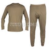 Термобілизна комплект ECWCS GEN III Level 1 Dark Tan, Dark Tan, Small Long