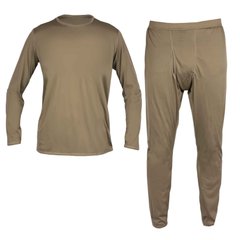 ECWCS GEN III Level 1 Dark Tan Thermal Underwear Set, Dark Tan, Small Long