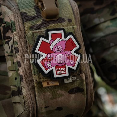 Нашивка M-Tac Paramedic Медведь PVC, Розовый, Медик, ПВХ