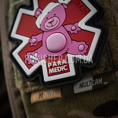 M-Tac Paramedic Bear PVC Patch, Pink, Medic, PVC