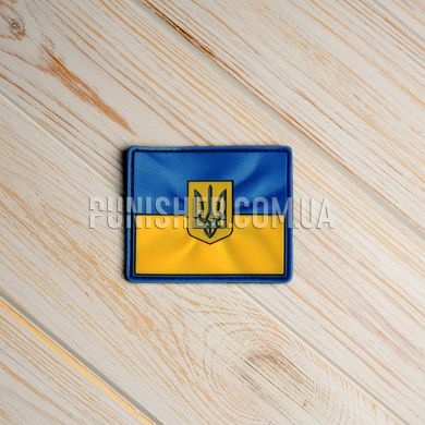 Нашивка PIFI Прапор України з гербом рельєфний, Жовто-блакитний, ПВХ