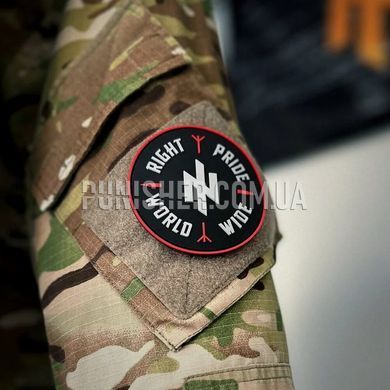 Патч Rainshouse Right ꑭ Pride, Черный/Красный, ПВХ, Нет