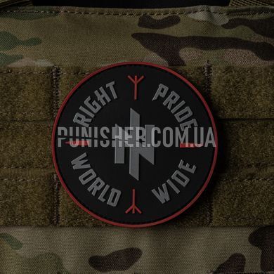 Патч Rainshouse Right ꑭ Pride, Черный/Красный, ПВХ, Нет