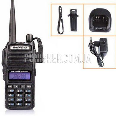 Радіостанція Baofeng UV-82, Чорний, VHF: 136-174 MHz, UHF: 400-520 MHz