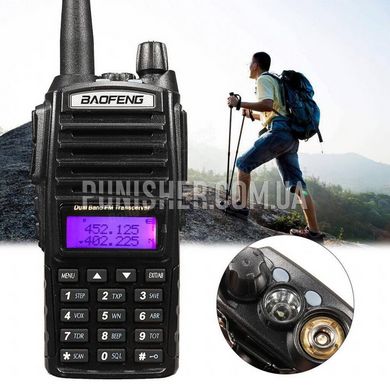 Baofeng UV-82 radio, Black, VHF: 136-174 MHz, UHF: 400-520 MHz