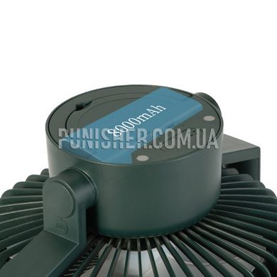 Вентилятор-лампа Naturehike NH21ZM003, Зелений, Кемпінговий, Акумулятор, USB, Білий