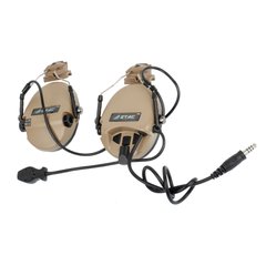 Активная гарнитура Z-Tac Sordin Headset с креплениями на шлем, DE