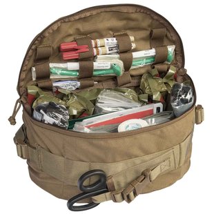 Тактическая аптечка North American Rescue Squad Kit (CCRK), Coyote Brown, Бандаж, Бинт марлевый , Декомпрессионная игла, Медицинские ножницы, Носоглоточный воздуховод, Окклюзивная повязка, Противоожоговая повязка, Турникет, Шина, Щиток для глаз