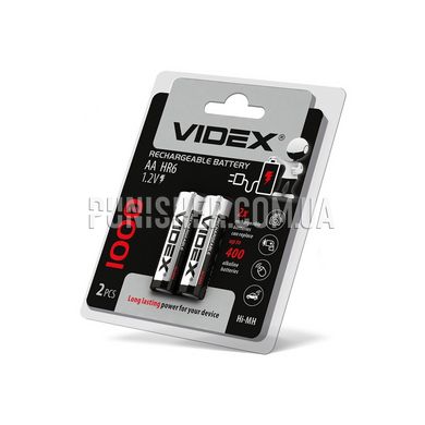 Videx HR6/AA 1000mAh 2 pcs Batteries, White/Black, AA