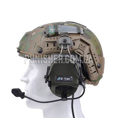 Активна гарнітура Z-Tac Sordin Headset із кріпленнями на шолом, Foliage Green
