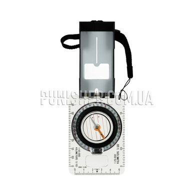 M-Tac Compass for maps with mirror large, White, Plastic