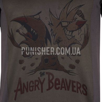 Shotgun Ukraine Angry Beavers T-shirt, Dark Grey, Small