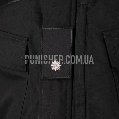 Shoulder-strap Police Junior lieutenant (pair) with Velcro 8х5cm, Black, Police, Sub-Lieutenant