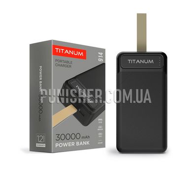 Повербанк Titanum 914 30000 mAh Powerbank, Черный