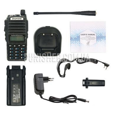 Радиостанция Baofeng UV-82 8W UHF/VHF, Черный, VHF: 136-174 MHz, UHF: 400-520 MHz