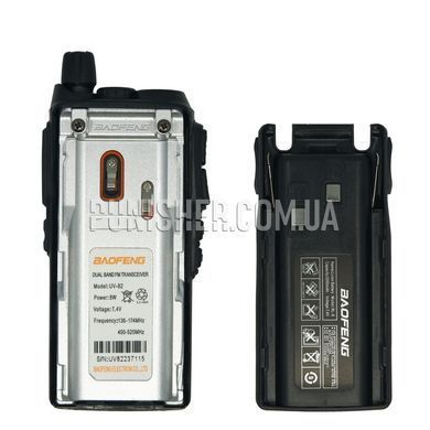 Радиостанция Baofeng UV-82 8W UHF/VHF, Черный, VHF: 136-174 MHz, UHF: 400-520 MHz
