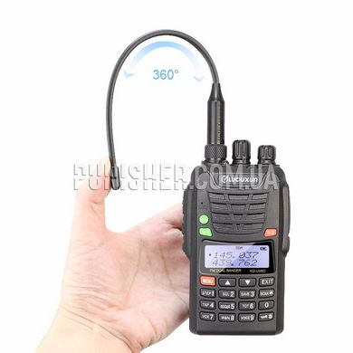 Wouxun KG-UV6D Radio, Black, FM: 65-108 MHz, VHF: 136-174 MHz, UHF: 400-470 MHz