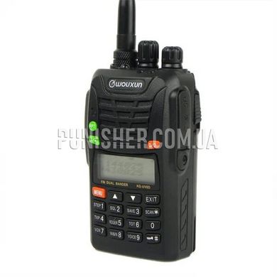 Радіостанція Wouxun KG-UV6D, Чорний, FM: 65-108 MHz, VHF: 136-174 MHz, UHF: 400-470 MHz