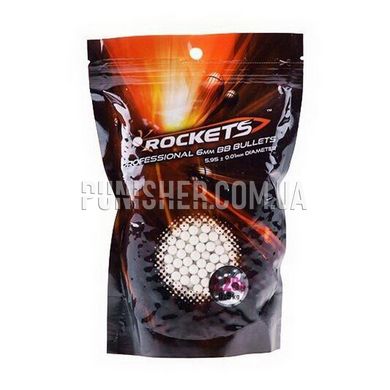 Кулі Rockets Professional 0,28g 0,5kg, Білий, Стандартний, Кулі, 0,28