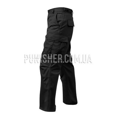 Rothco Fit Zipper Fly BDU Pants Black, Black, Small Regular