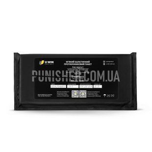 Балістичний пакет U-WIN під захист попереку НВМПЕ 2 клас, Чорний, М'які пакети, 2, Надвисокомолекулярний поліетилен