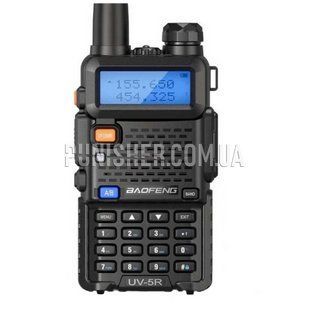 Радіостанція Baofeng UV-5R 8W UHF/VHF, Чорний, VHF: 136-174 MHz, UHF: 400-520 MHz