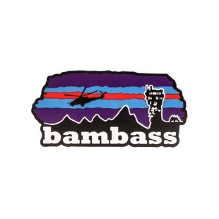 BS Bambass Sticker, Blue, Stickers