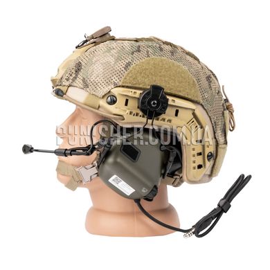 Earmor M32H PLUS Headset with ARC Helmet Rail, Foliage Green, Active, With adapters, 22, Single