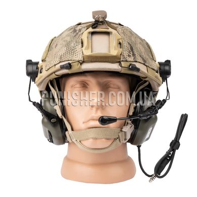 Earmor M32H PLUS Headset with ARC Helmet Rail, Foliage Green, Active, With adapters, 22, Single