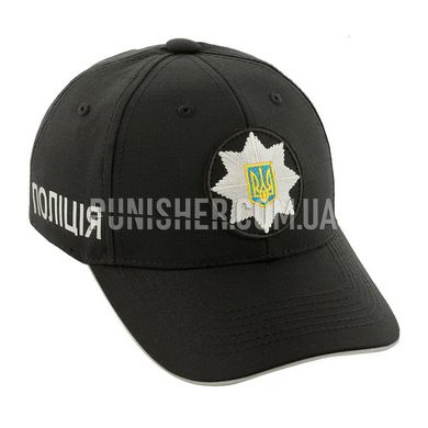 Бейсболка M-Tac Полиция Elite Flex рип-стоп, Черный, Small/Medium