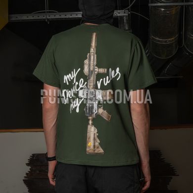 Футболка Punisher "My device my rules", Olive, Small