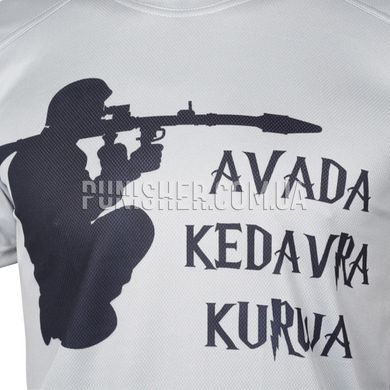 Shotgun Ukraine Avada Kedavra Kurva T-shirt, Grey, XX-Large