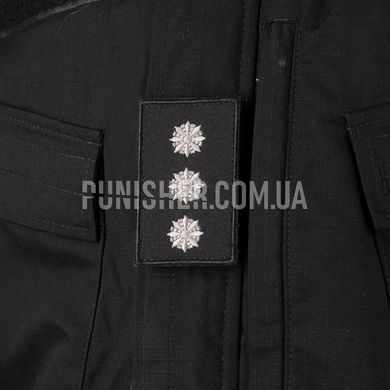 Shoulder-strap Police Senior lieutenant (pair) with Velcro 10х5cm, Black, Police, First Lieutenant